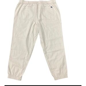 Women's Gap Elastic Back Button Front Twill Jogger Birch Size Large